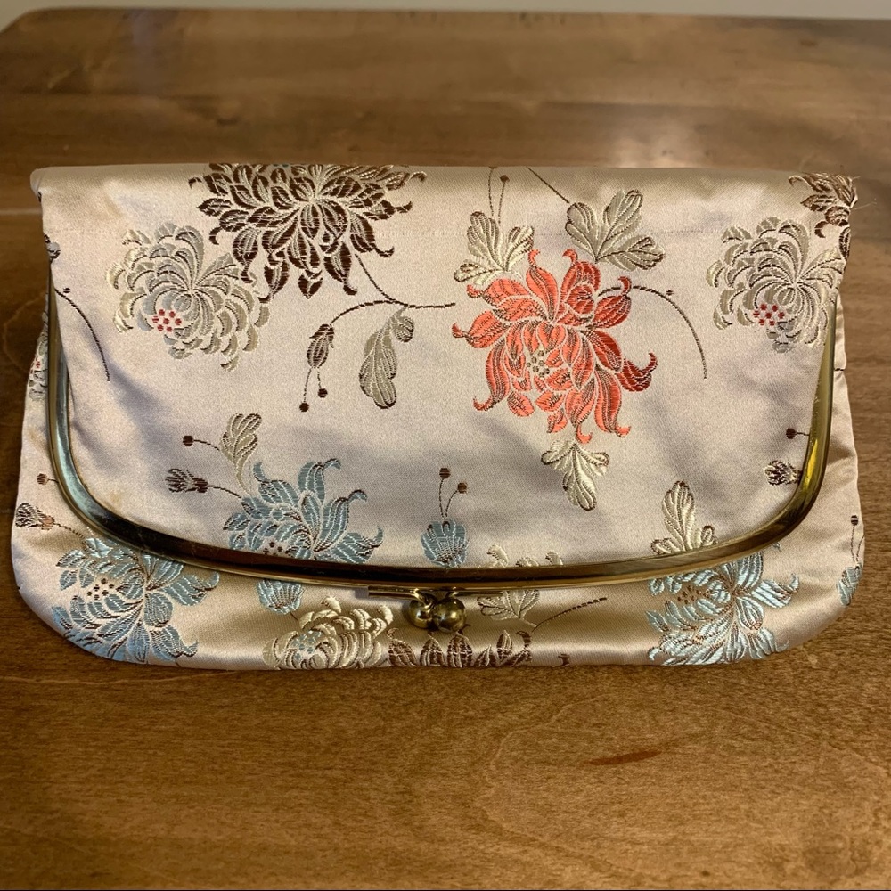 60’s M Yamamoto Japan Floral Silk Clutch Purse